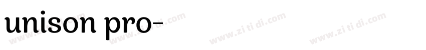 unison pro字体转换